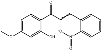 2'-hydroxy-4'-methoxy-2-nitrochalcone Struktur