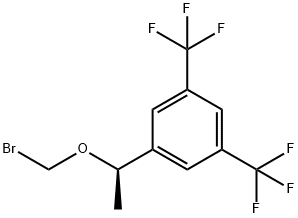 (R)-1-[3,5-Bis(trifluoromethyl)phenyl]ethyl bromomethyl ether Structure