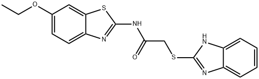 2-(1H-benzimidazol-2-ylsulfanyl)-N-(6-ethoxy-1,3-benzothiazol-2-yl)acetamide Struktur