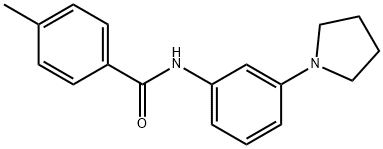 4-methyl-N-[3-(pyrrolidin-1-yl)phenyl]benzamide Struktur