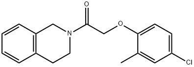 2-(4-chloro-2-methylphenoxy)-1-(3,4-dihydroisoquinolin-2(1H)-yl)ethanone Struktur