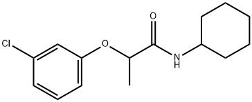 2-(3-chlorophenoxy)-N-cyclohexylpropanamide Struktur