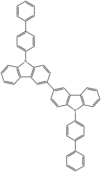 9,9'-Bis([1,1'-biphenyl]-4-yl)-3,3'-bi-9H-carbazole Struktur