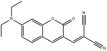 2-((7-(diethylamino)-2-oxo-2H-chromen-3-yl)methylene)malononitrile Struktur