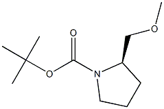 (R)-tert-butyl 2-(methoxymethyl)pyrrolidine-1-carboxylate Struktur