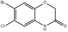 7-bromo-6-chloro-2H-benzo[b][1,4]oxazin-3(4H)-one Struktur