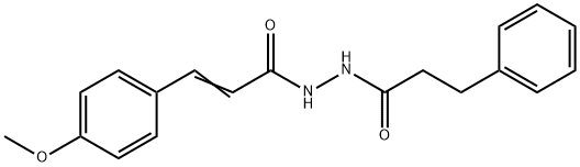 3-(4-methoxyphenyl)-N'-(3-phenylpropanoyl)acrylohydrazide Structure