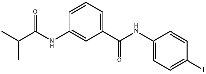 N-(4-iodophenyl)-3-[(2-methylpropanoyl)amino]benzamide Struktur