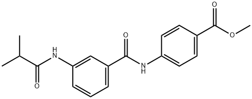 methyl 4-(3-isobutyramidobenzamido)benzoate Struktur