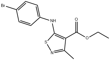 ethyl 5-((4-bromophenyl)amino)-3-methylisothiazole-4-carboxylate Struktur