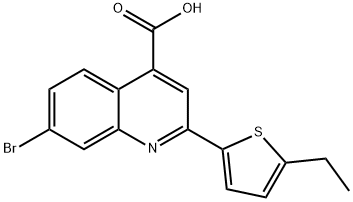 7-bromo-2-(5-ethylthiophen-2-yl)quinoline-4-carboxylic acid Struktur