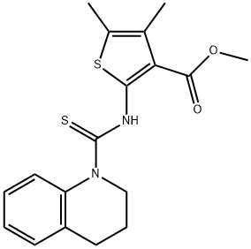 methyl 4,5-dimethyl-2-(1,2,3,4-tetrahydroquinoline-1-carbothioamido)thiophene-3-carboxylate Struktur