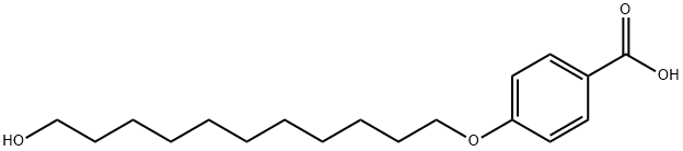 4-(11-hydroxyundecyloxy) benzoic acid Struktur