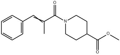 (Z)-methyl 1-(2-methyl-3-phenylacryloyl)piperidine-4-carboxylate Struktur