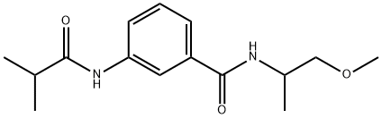 N-(1-methoxypropan-2-yl)-3-[(2-methylpropanoyl)amino]benzamide Struktur