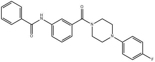 N-(3-{[4-(4-fluorophenyl)piperazin-1-yl]carbonyl}phenyl)benzamide Struktur