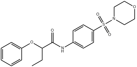 N-[4-(morpholin-4-ylsulfonyl)phenyl]-2-phenoxybutanamide Struktur