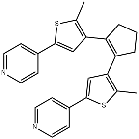 Pyridine, 4,4'-[1-cyclopentene-1,2-diylbis(5-methyl-4,2-thiophenediyl)]bis- Struktur