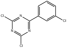 1,3,5-Triazine, 2,4-dichloro-6-(3-chlorophenyl)-
 Struktur