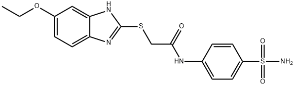 2-[(5-ethoxy-1H-benzimidazol-2-yl)sulfanyl]-N-(4-sulfamoylphenyl)acetamide Struktur