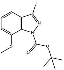 tert-Butyl 3-iodo-7-methoxy-1H-indazole-1-carboxylate Struktur