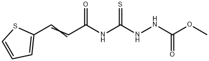 methyl 2-({[3-(2-thienyl)acryloyl]amino}carbothioyl)hydrazinecarboxylate Struktur