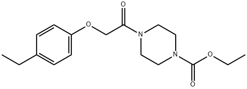 ethyl 4-[(4-ethylphenoxy)acetyl]-1-piperazinecarboxylate Struktur