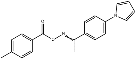 (E)-1-(4-(1H-pyrrol-1-yl)phenyl)ethanone O-(4-methylbenzoyl) oxime Struktur