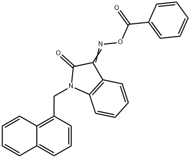 (Z)-3-((benzoyloxy)imino)-1-(naphthalen-1-ylmethyl)indolin-2-one Struktur