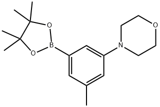 4-[3-methyl-5-(4,4,5,5-tetramethyl-1,3,2-dioxaborolan-2-yl)phenyl]morpholine Struktur