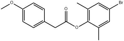 4-bromo-2,6-dimethylphenyl (4-methoxyphenyl)acetate Struktur