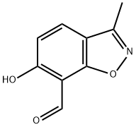 6-hydroxy-3-methylbenzo[d]isoxazole-7-carbaldehyde Struktur