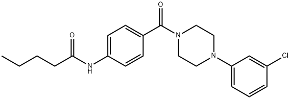 N-(4-{[4-(3-chlorophenyl)piperazin-1-yl]carbonyl}phenyl)pentanamide Struktur