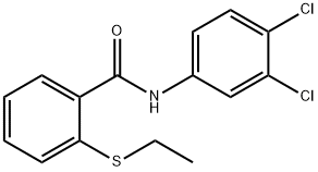 N-(3,4-dichlorophenyl)-2-(ethylsulfanyl)benzamide Struktur