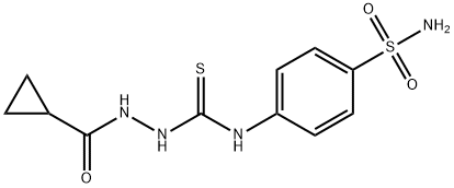 2-(cyclopropylcarbonyl)-N-(4-sulfamoylphenyl)hydrazinecarbothioamide Struktur