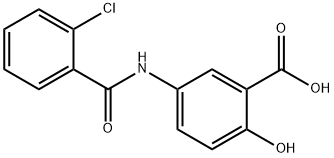 5-(2-chlorobenzamido)-2-hydroxybenzoic acid Struktur