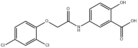 5-(2-(2,4-dichlorophenoxy)acetamido)-2-hydroxybenzoic acid Struktur