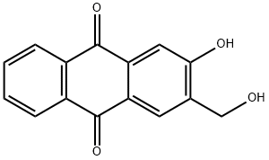 2-Hydroxy-3-(hydroxymethyl)anthraquinone Struktur