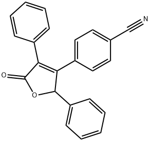 4-(5-Oxo-2,4-diphenyl-2,5-dihydrofuran-3-yl)benzonitrile Struktur