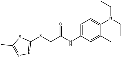 N-[4-(diethylamino)-3-methylphenyl]-2-[(5-methyl-1,3,4-thiadiazol-2-yl)sulfanyl]acetamide Struktur