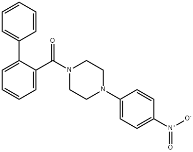 biphenyl-2-yl[4-(4-nitrophenyl)piperazin-1-yl]methanone Struktur