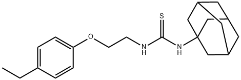 1-[2-(4-ethylphenoxy)ethyl]-3-tricyclo[3.3.1.1~3,7~]dec-1-ylthiourea Struktur