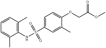 methyl {4-[(2,6-dimethylphenyl)sulfamoyl]-2-methylphenoxy}acetate Struktur