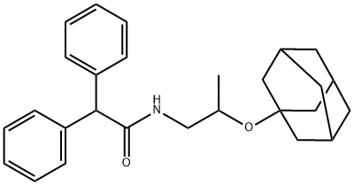 2,2-diphenyl-N-[2-(tricyclo[3.3.1.1~3,7~]dec-1-yloxy)propyl]acetamide Struktur