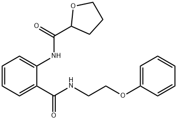 N-{2-[(2-phenoxyethyl)carbamoyl]phenyl}tetrahydrofuran-2-carboxamide Struktur