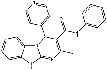 2-methyl-N-phenyl-4-(pyridin-4-yl)-1,4-dihydropyrimido[1,2-a]benzimidazole-3-carboxamide Struktur