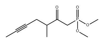 Phosphonic acid,(3-methyl-2-oxo-5-heptynyl)-, dimethyl ester Struktur