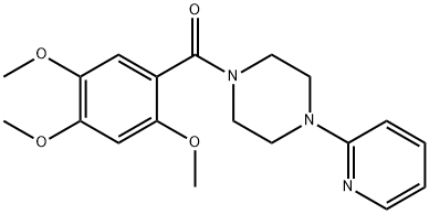 1-(2-pyridinyl)-4-(2,4,5-trimethoxybenzoyl)piperazine Struktur