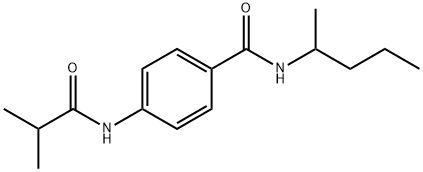 4-[(2-methylpropanoyl)amino]-N-(pentan-2-yl)benzamide Struktur