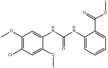 methyl 2-(3-(4-chloro-2,5-dimethoxyphenyl)ureido)benzoate Struktur